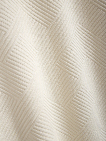 Striped Jacquard Zip Polo