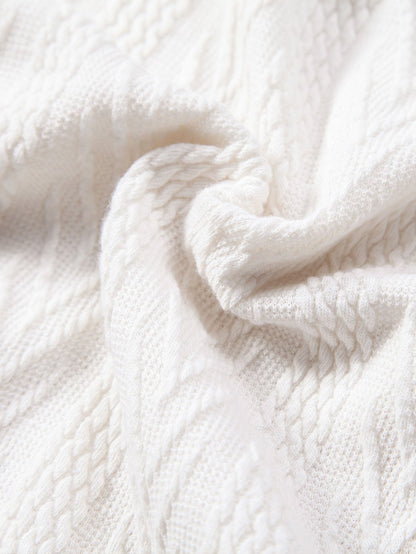 Geometric Jacquard Knit Polo