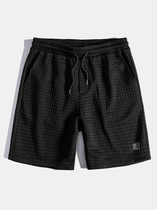 Waffle Knit Drawstring Shorts