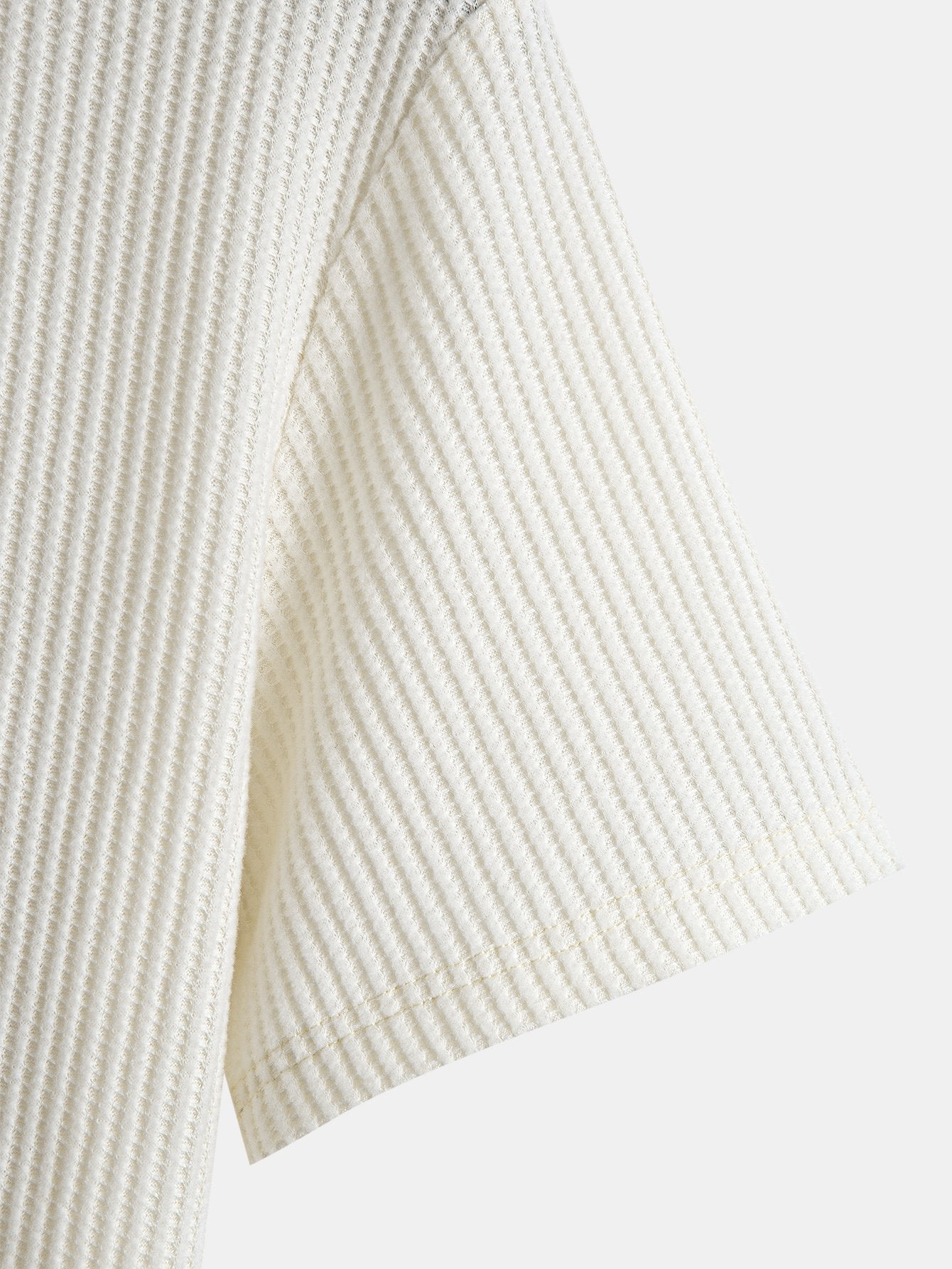 Waffle Knit Arc Hem Tee