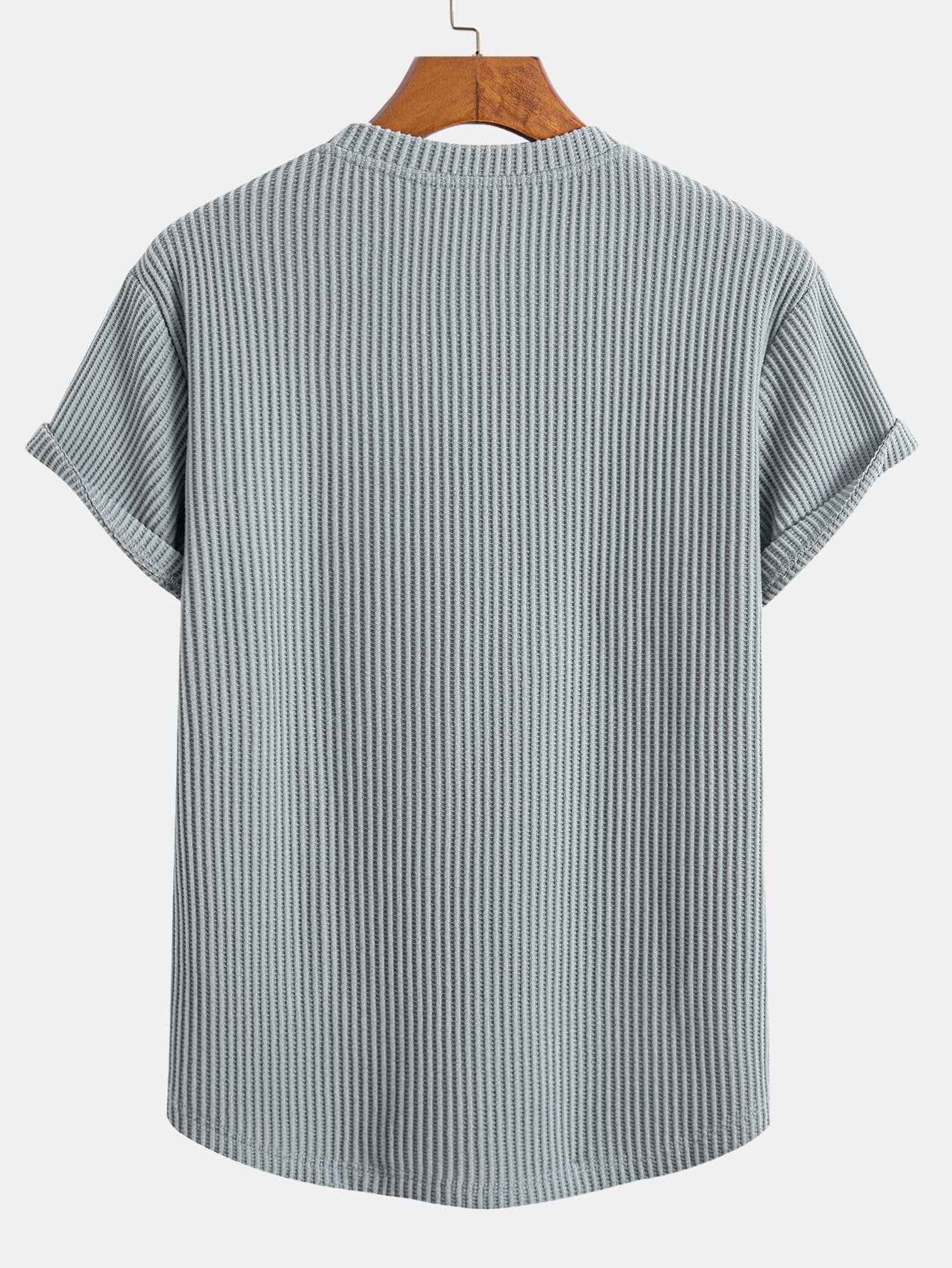 Waffle Knit Arc Hem Tee