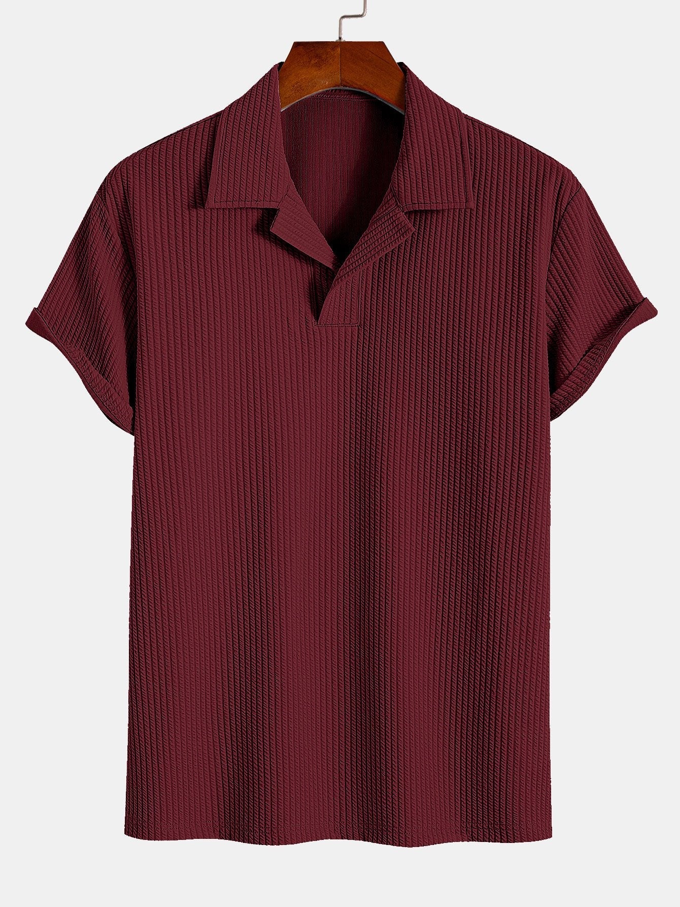 Textured Cuban Collar Polo