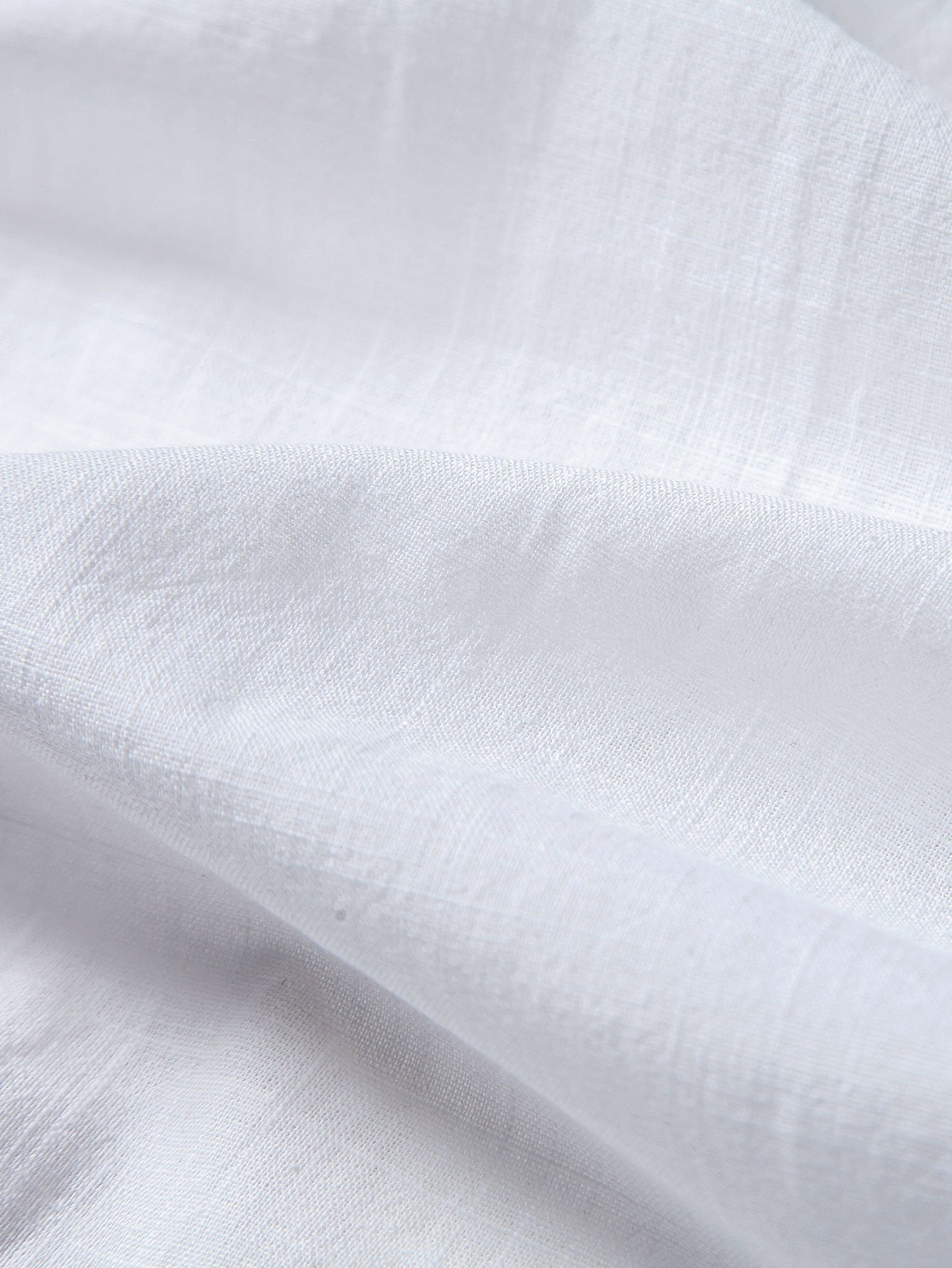 Button-Up Cotton Shirt with Linen Look & Striped Swim Shorts