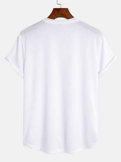 Muscle Fit Mesh T-Shirt with Arc Hem