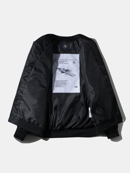 Spacious NASA Graphic Bomber Jacket