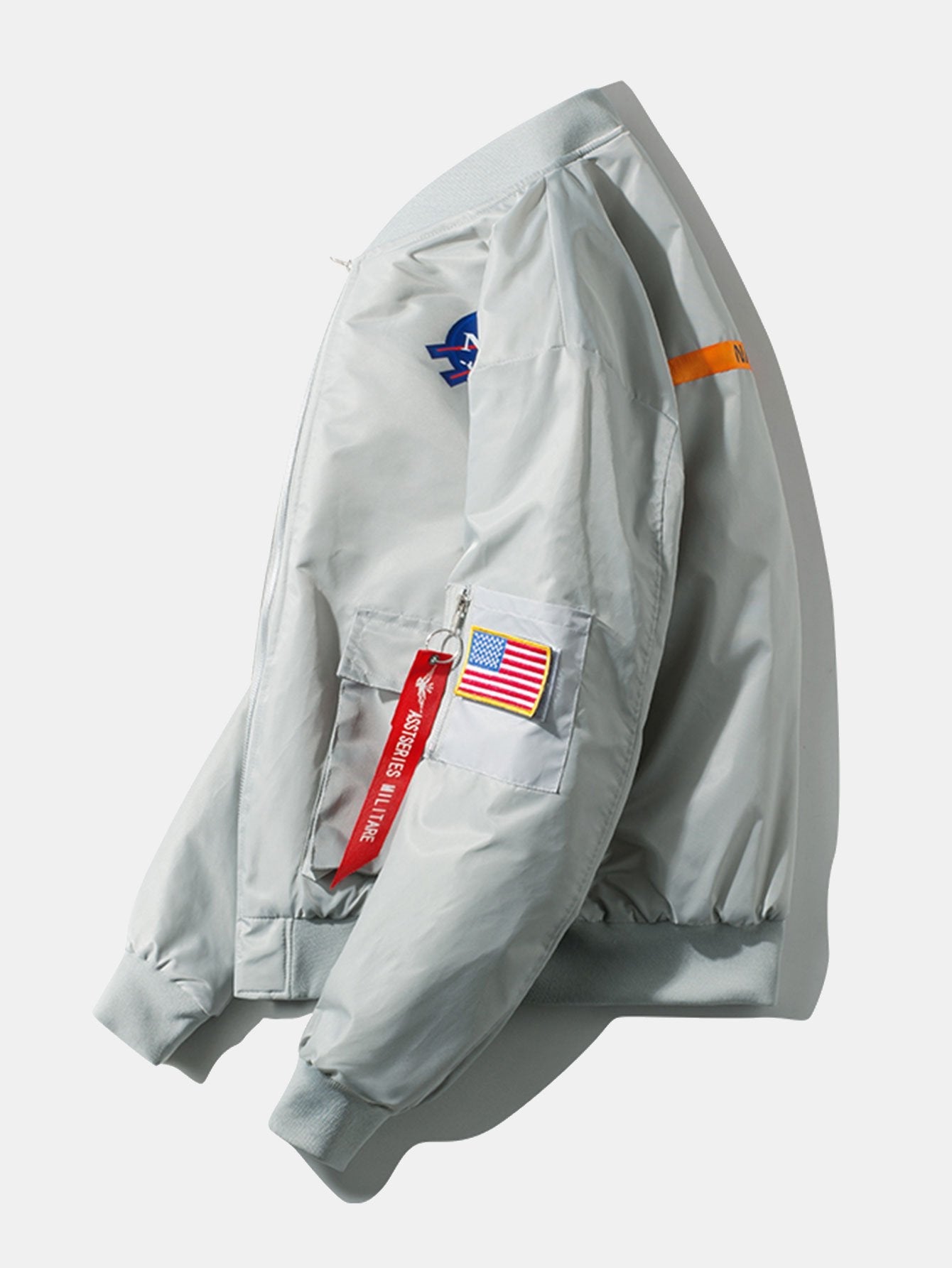 Spacious NASA Graphic Bomber Jacket