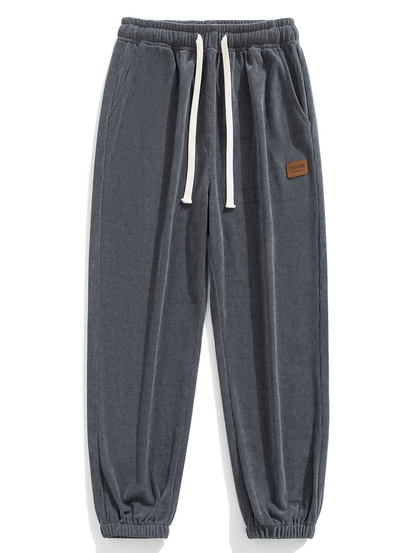 Velvet-Finish Corduroy Joggers