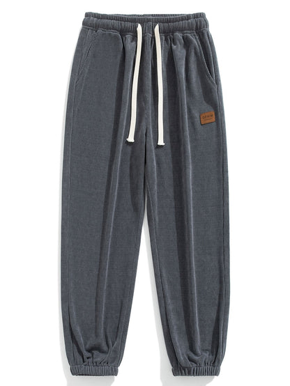Velvet-Finish Corduroy Joggers