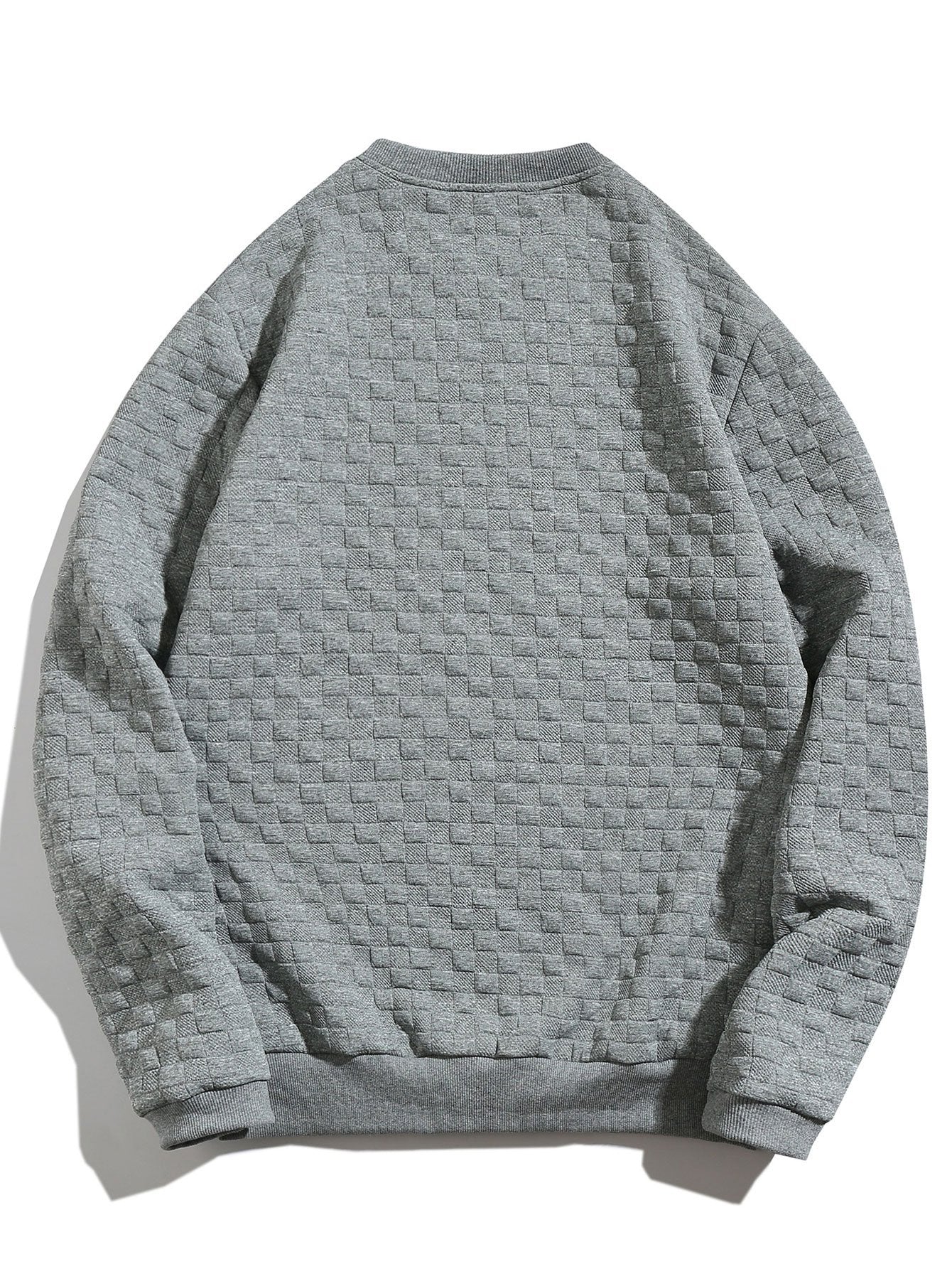 Checkered Jacquard Pullover