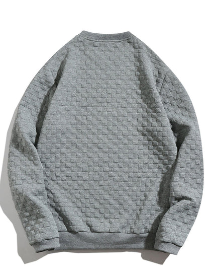 Checkered Jacquard Pullover
