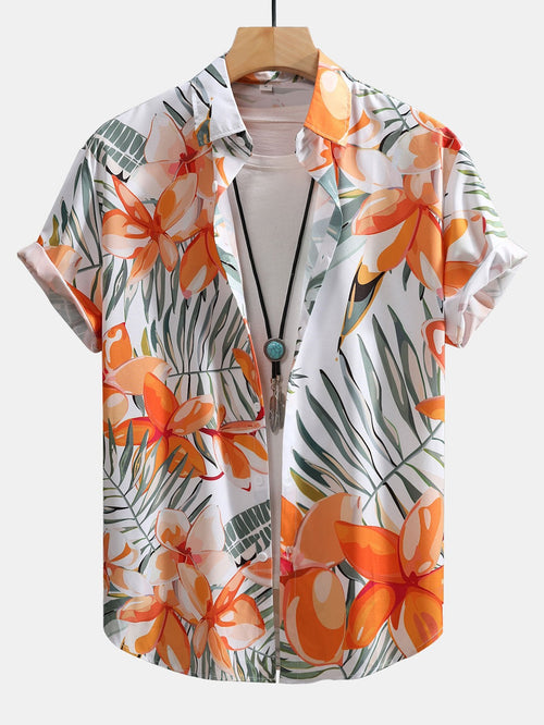 Floral Print Button-Up Shirt