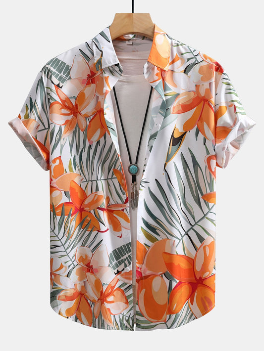 Floral Print Button-Up Shirt