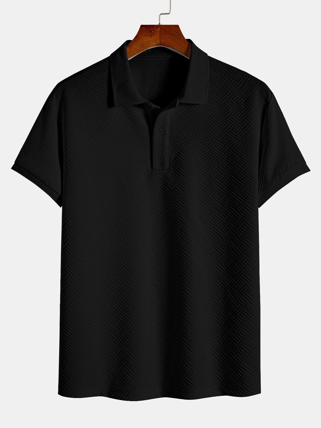 Jacquard Striped Polo Shirt