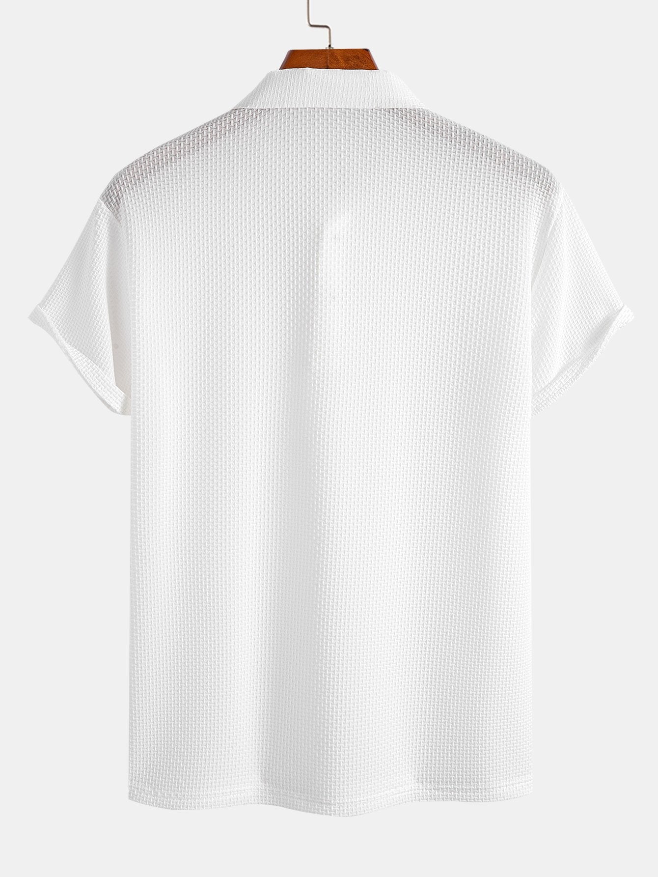 Textured Short Sleeve Polo Shirt