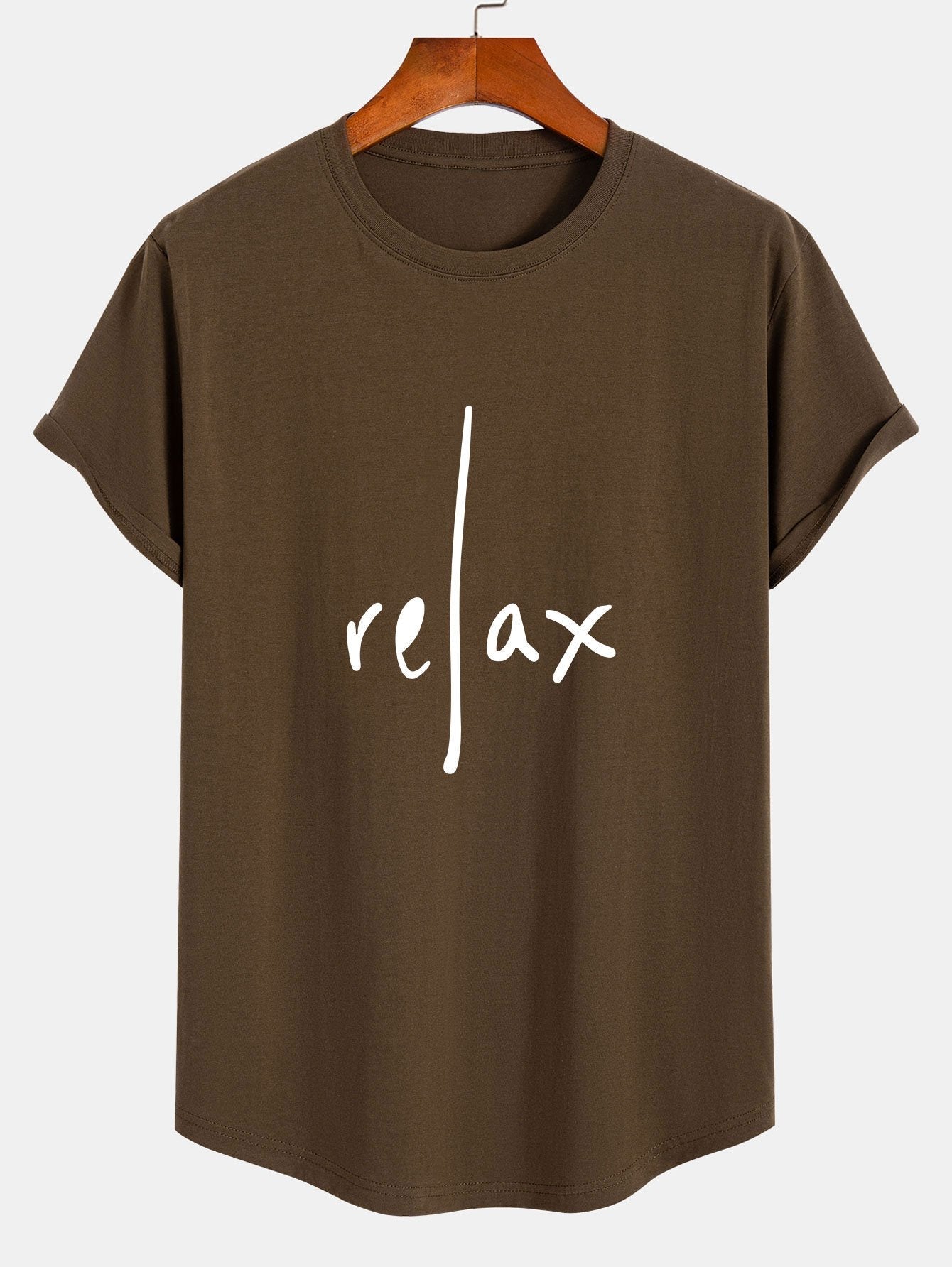 Comfort Fit Cotton Arc Hem T-Shirt with Relaxed Print