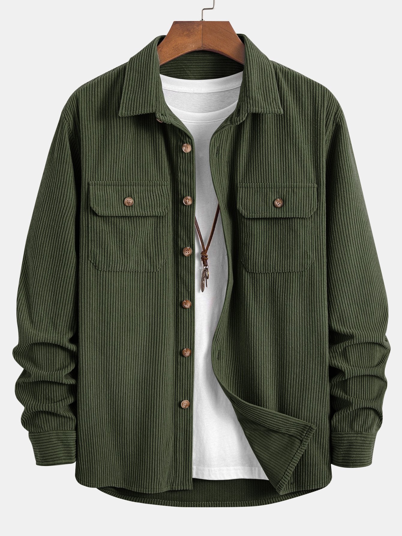 Two-Pocket Corduroy Shirt
