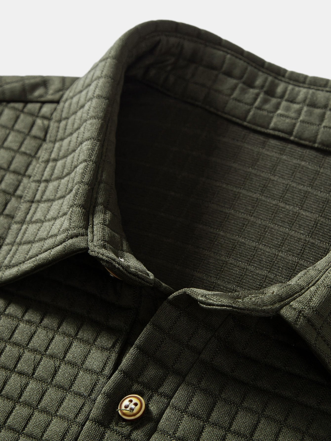 Polo Shirt with Waffle Texture and Pockets