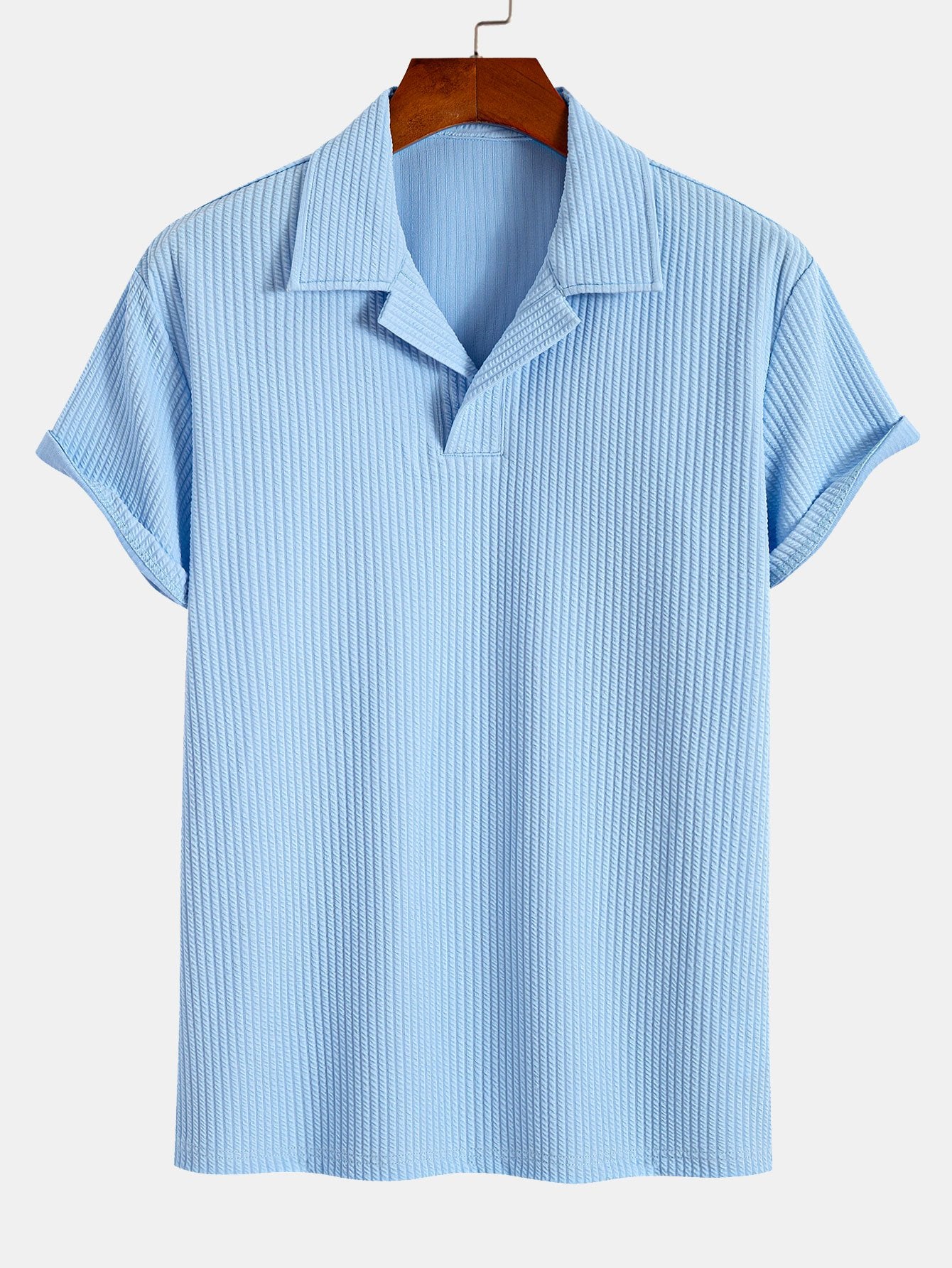 Textured Cuban Collar Polo