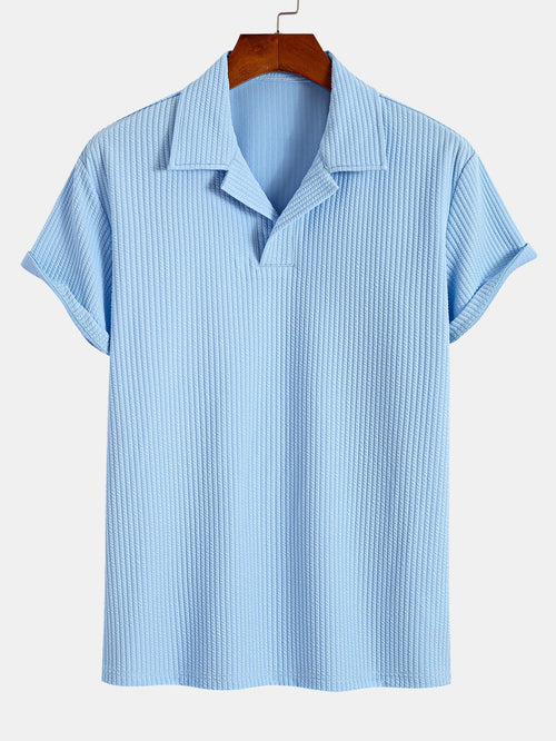 Textured Cuban Collar Polo