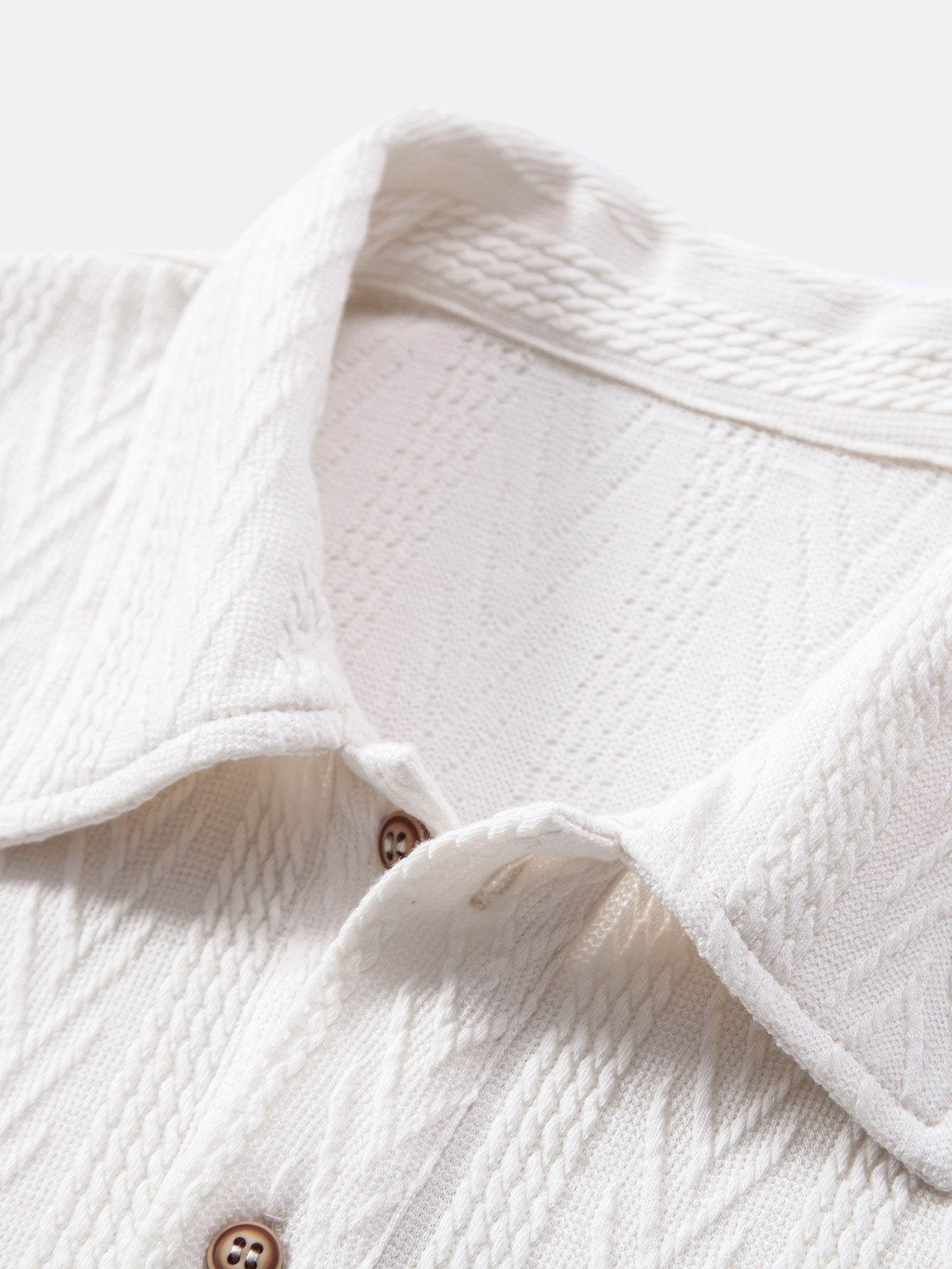 Geometric Jacquard Knit Polo