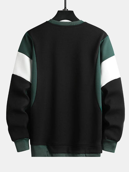 Color Blocked Patchwork Hoodie