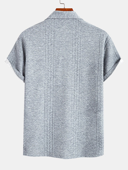 Geometric Pattern Jacquard Polo