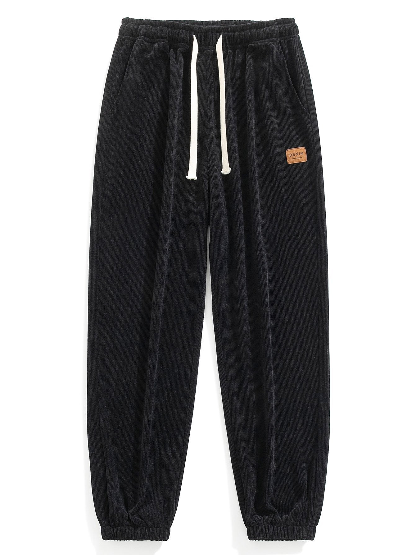 Velvet-Finish Corduroy Joggers