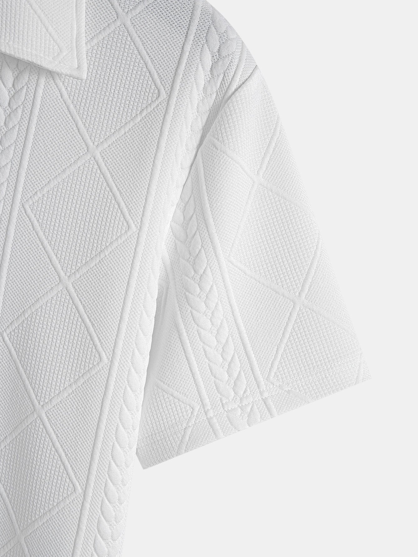 Geometric Pattern Jacquard Polo