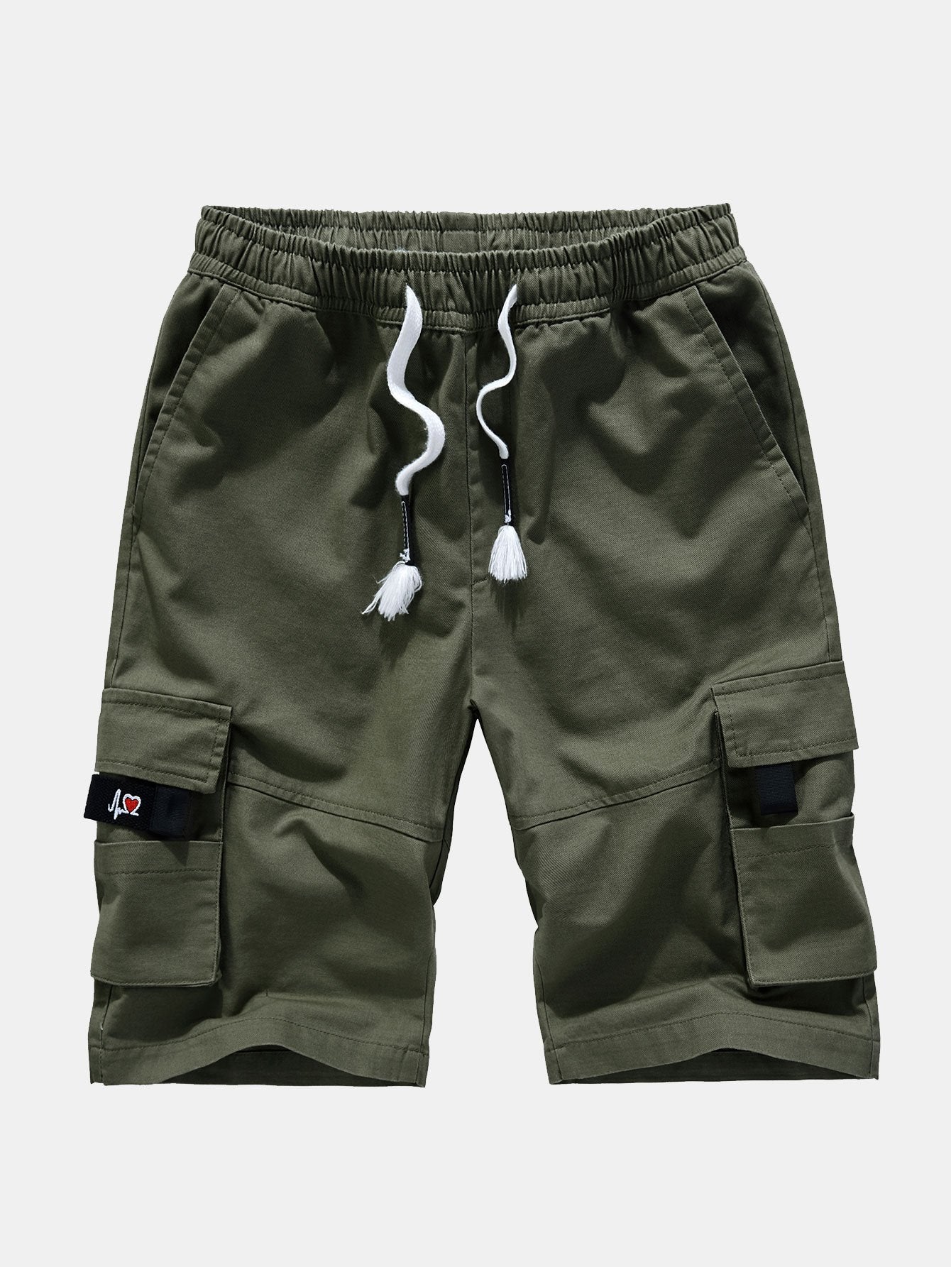 Adjustable Waist Chino Cargo Shorts