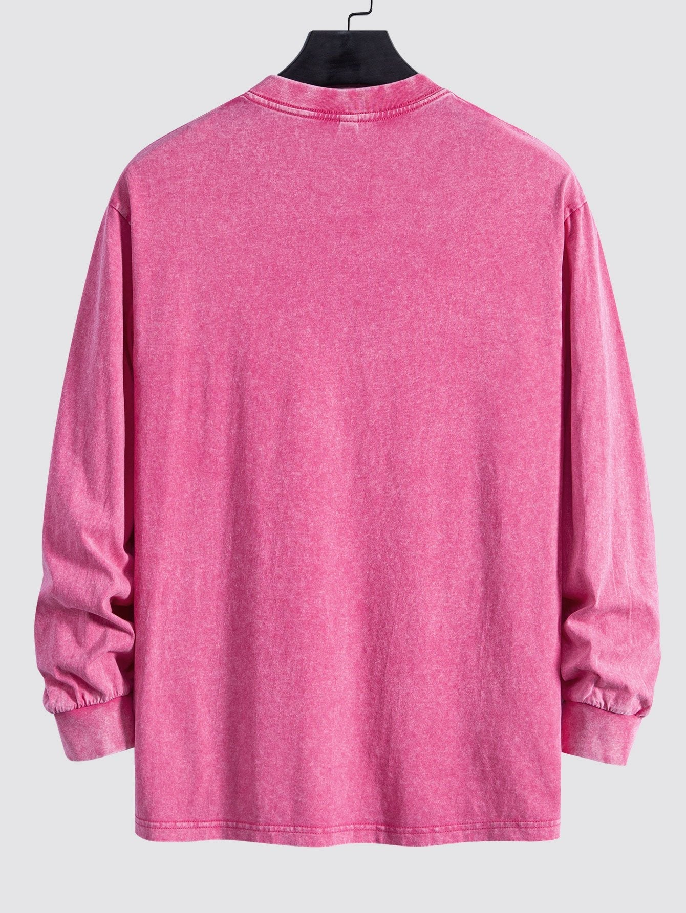 Casual Long Sleeve Distressed T-Shirt with Relaxed Fit