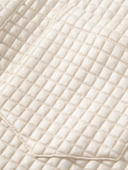 Polo Shirt with Waffle Texture and Pockets
