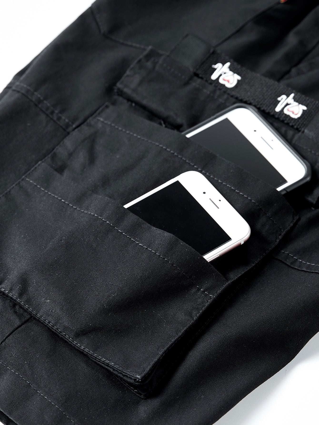 Adjustable Waist Chino Cargo Shorts