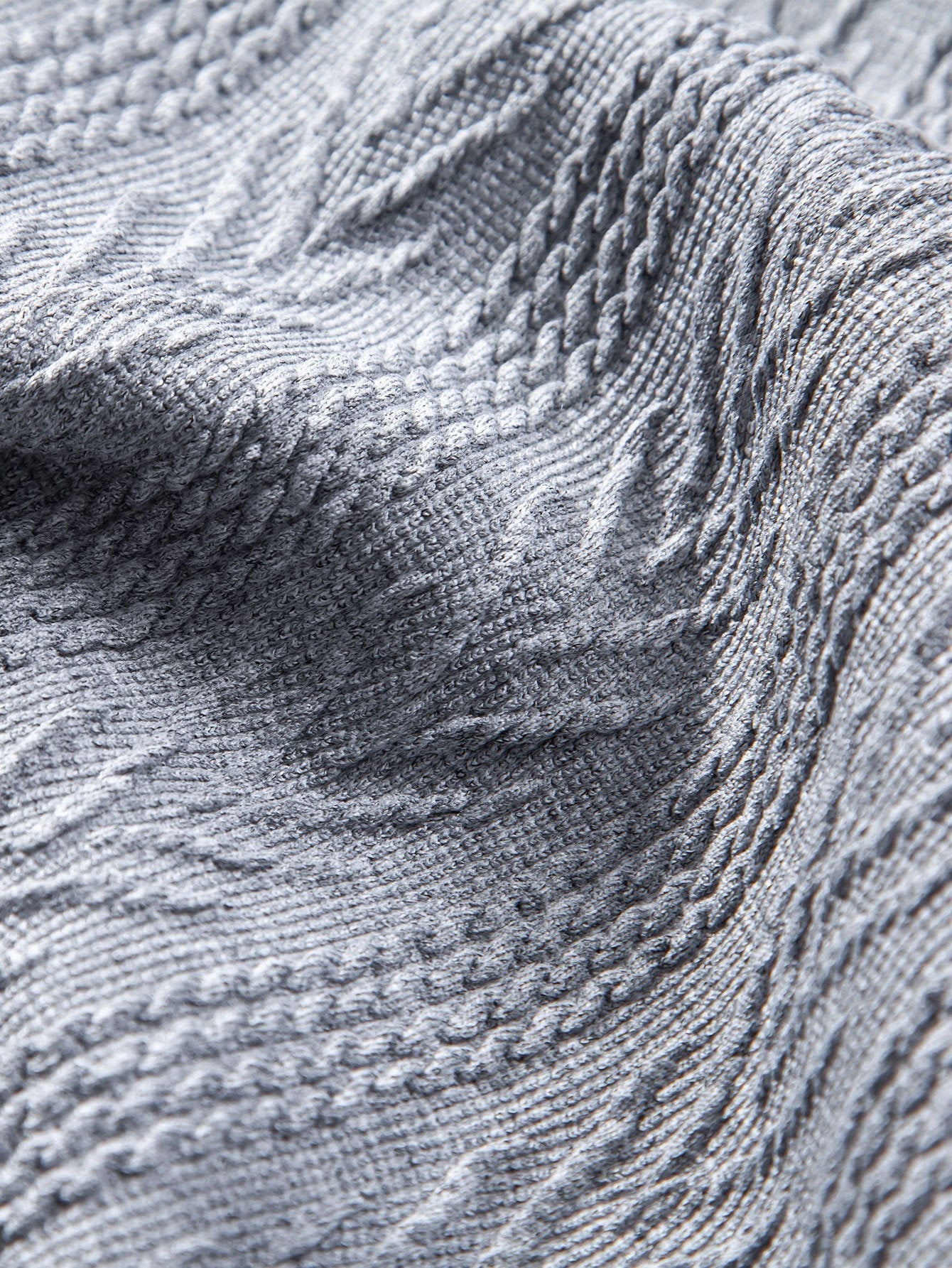 Geometric Jacquard Knit Polo