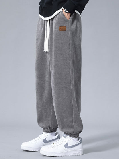 Velvet-Finish Corduroy Joggers