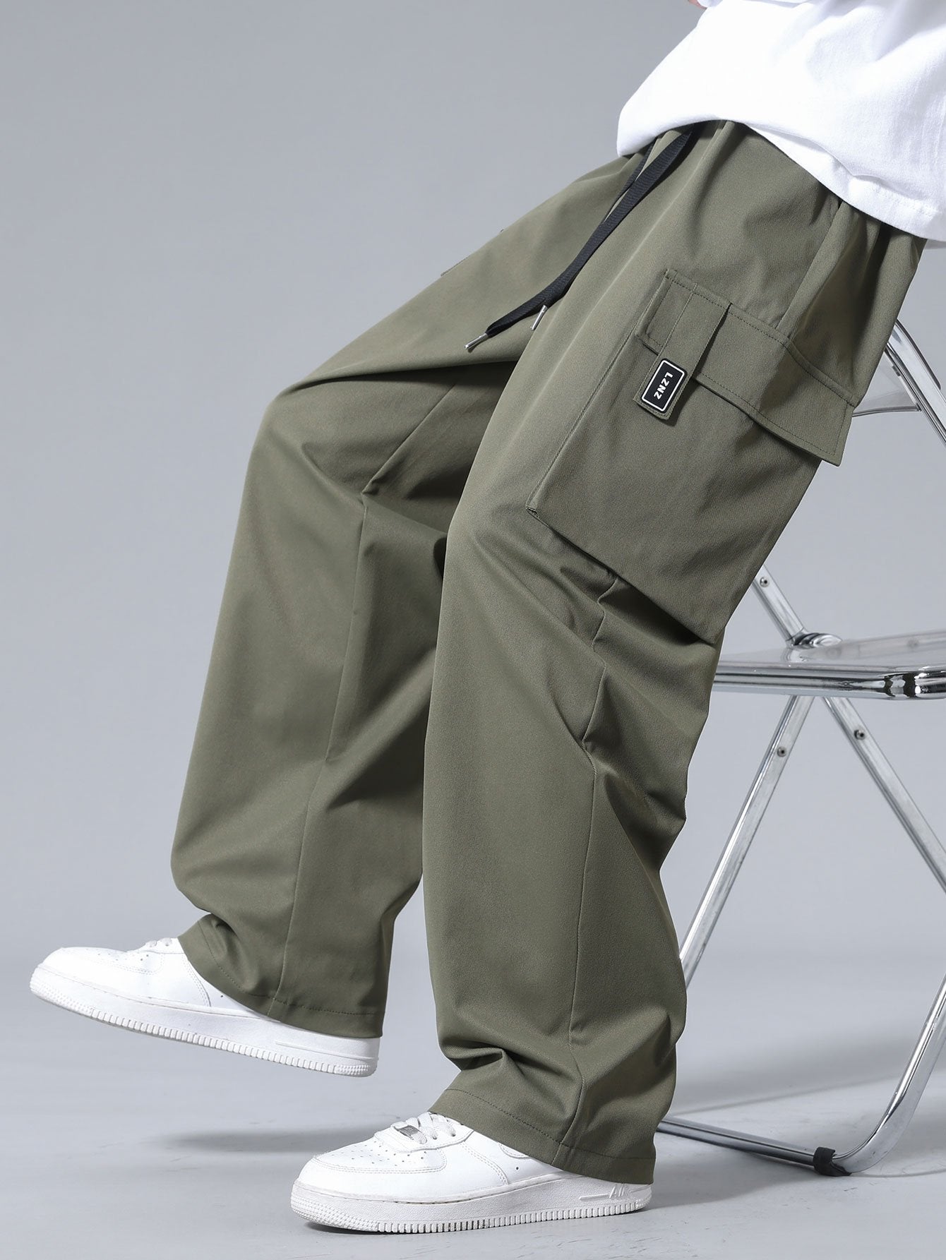 Adjustable Waist Cargo Pants