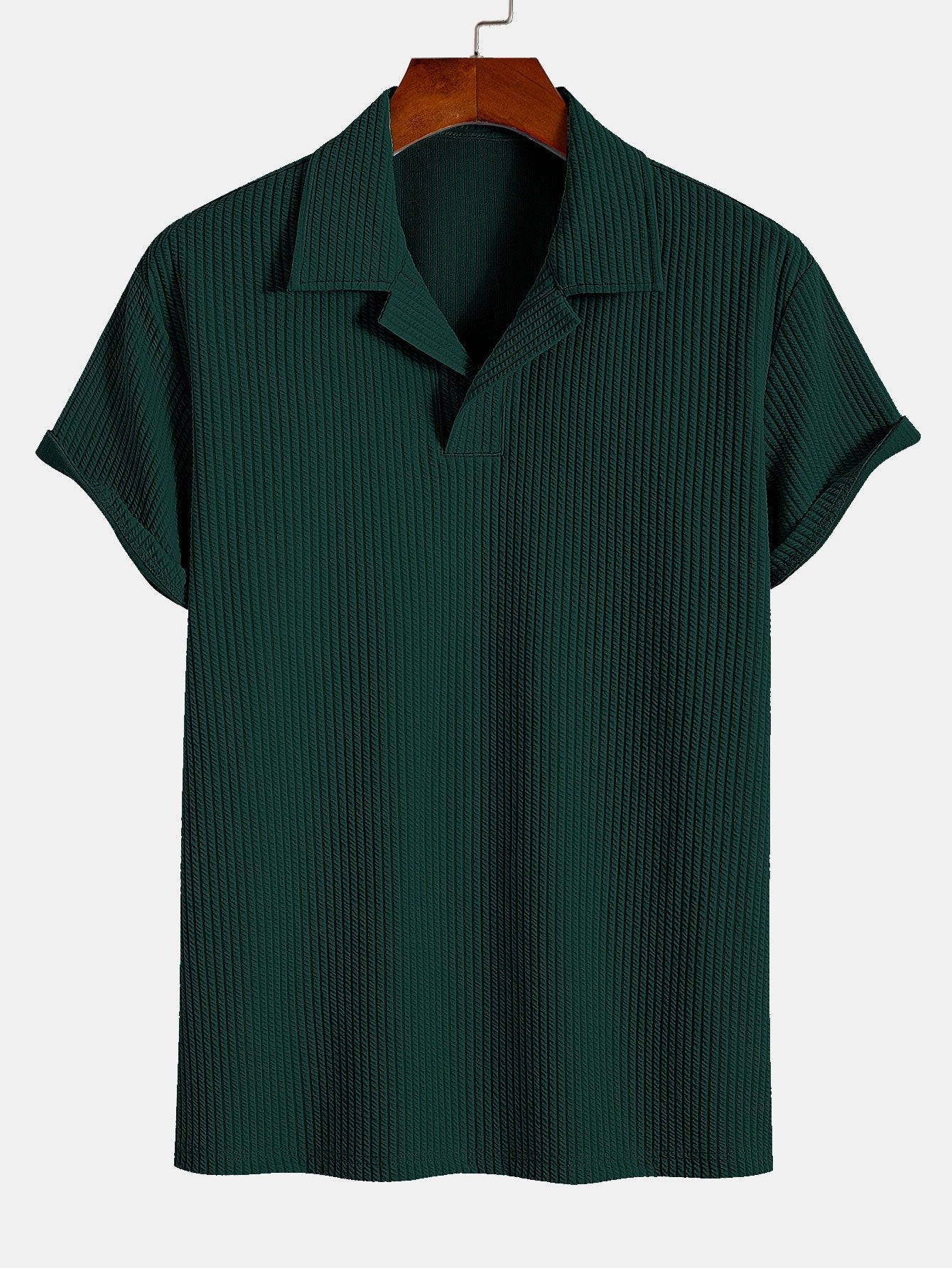 Textured Cuban Collar Polo