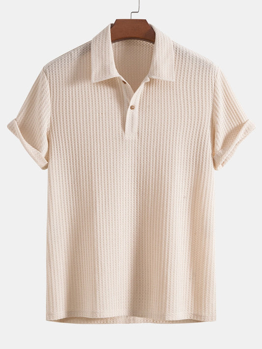 Waffle Knit Polo Shirt