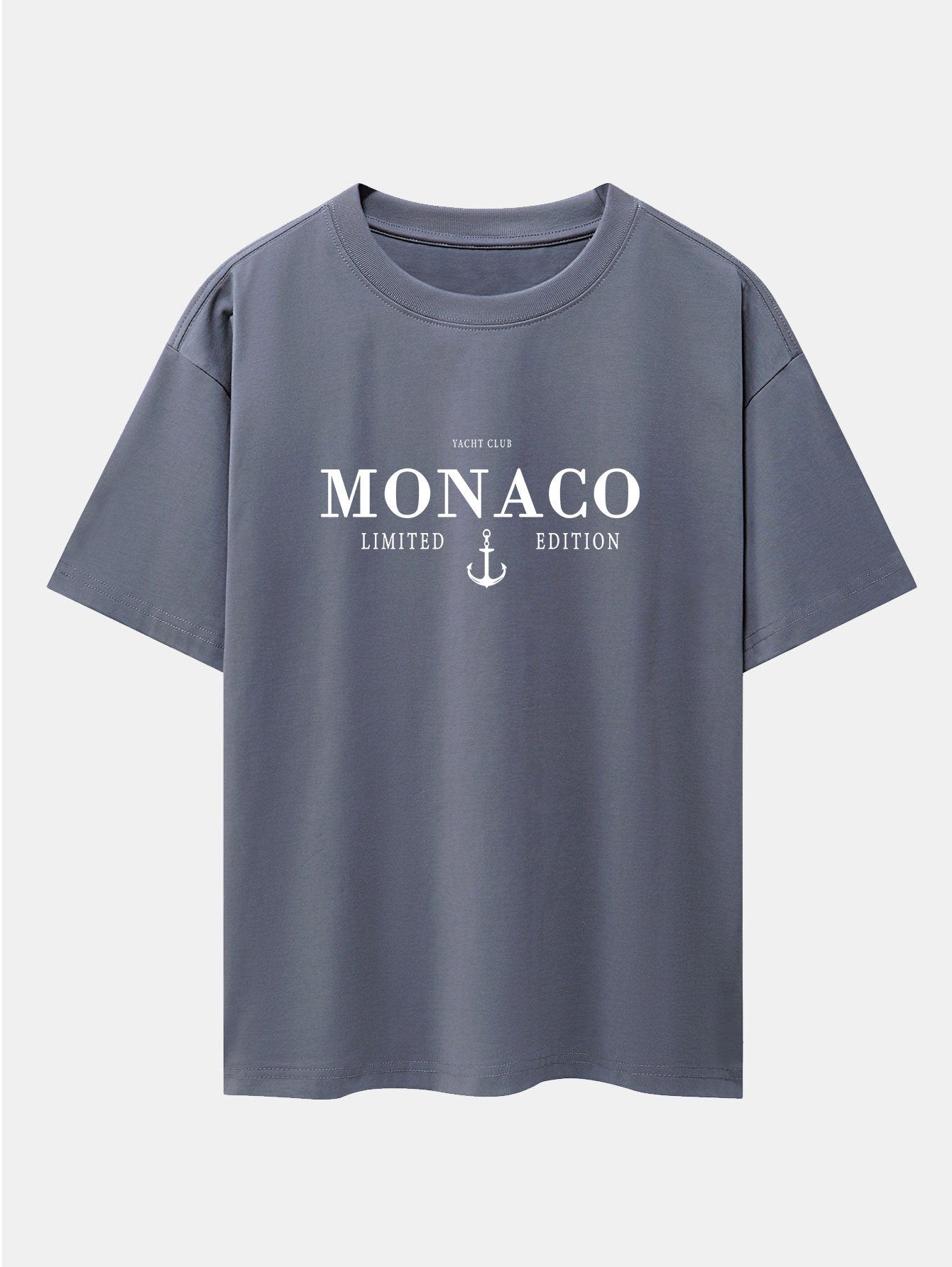 Monaco Oversized T-Shirt with Slogan Print and Drop Shoulders