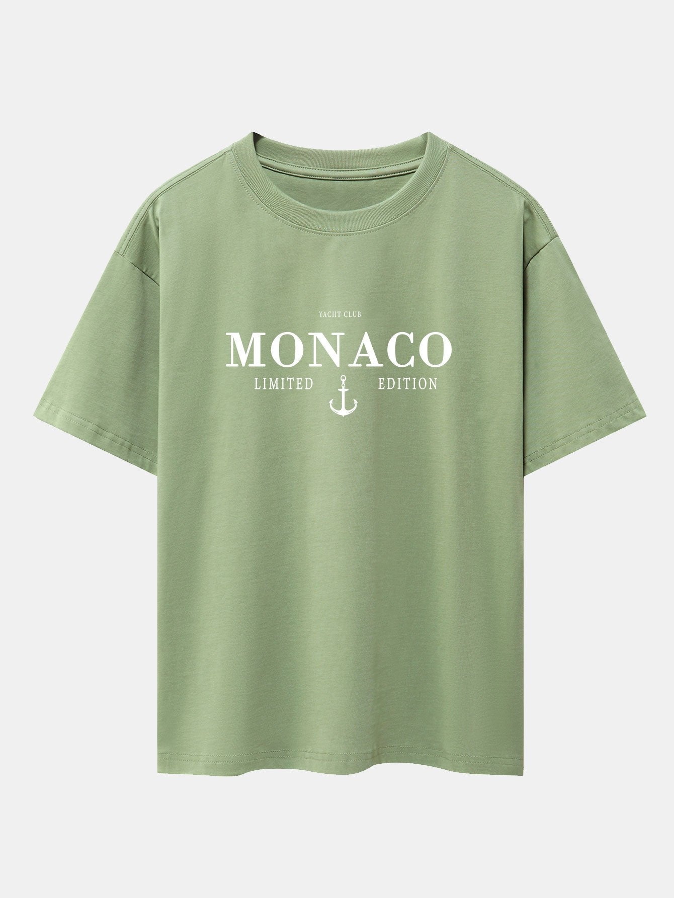 Monaco Oversized T-Shirt with Slogan Print and Drop Shoulders