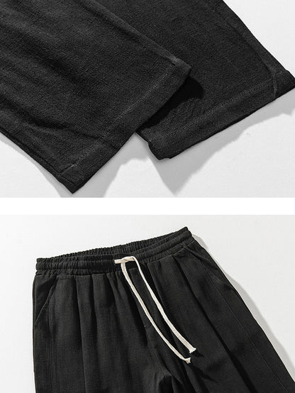 Comfortable Linen-Cotton Blend Harem Pants