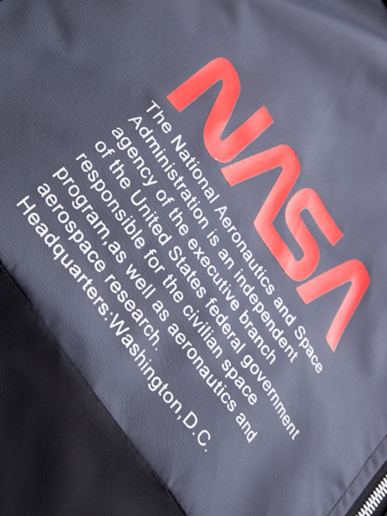 Spacious NASA Graphic Bomber Jacket