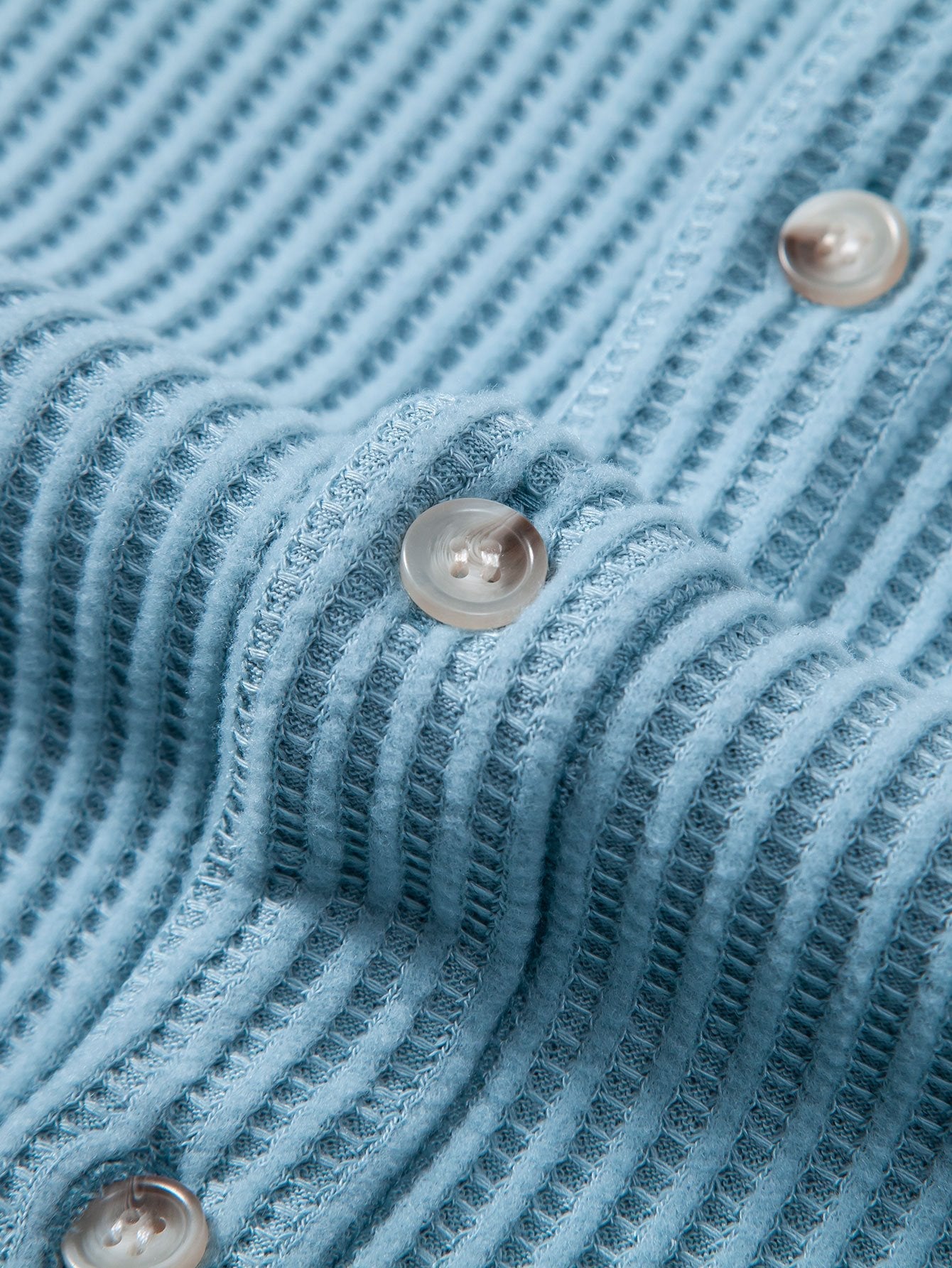 Button-Up Waffle Knit Shirt