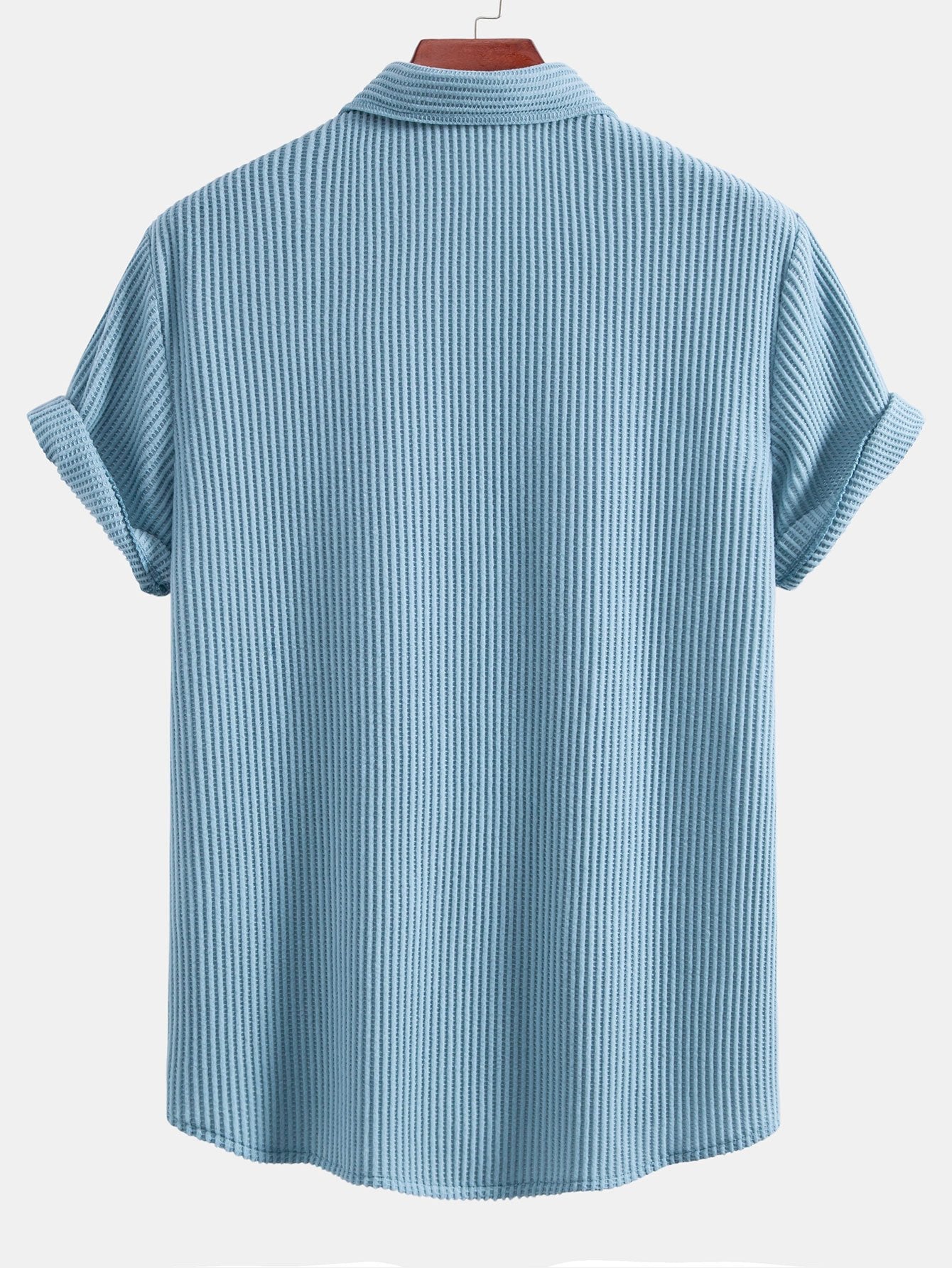 Button-Up Waffle Knit Shirt