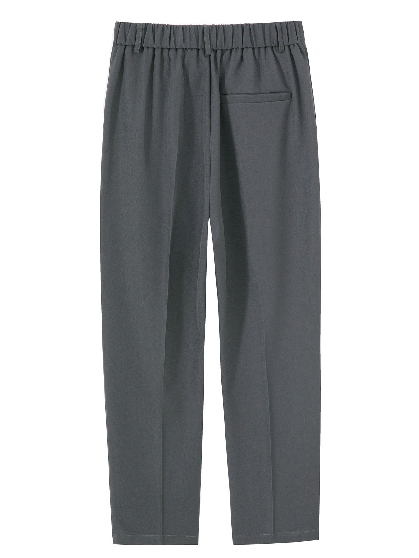 Comfortable Elastic Waist Straight-Leg Pants
