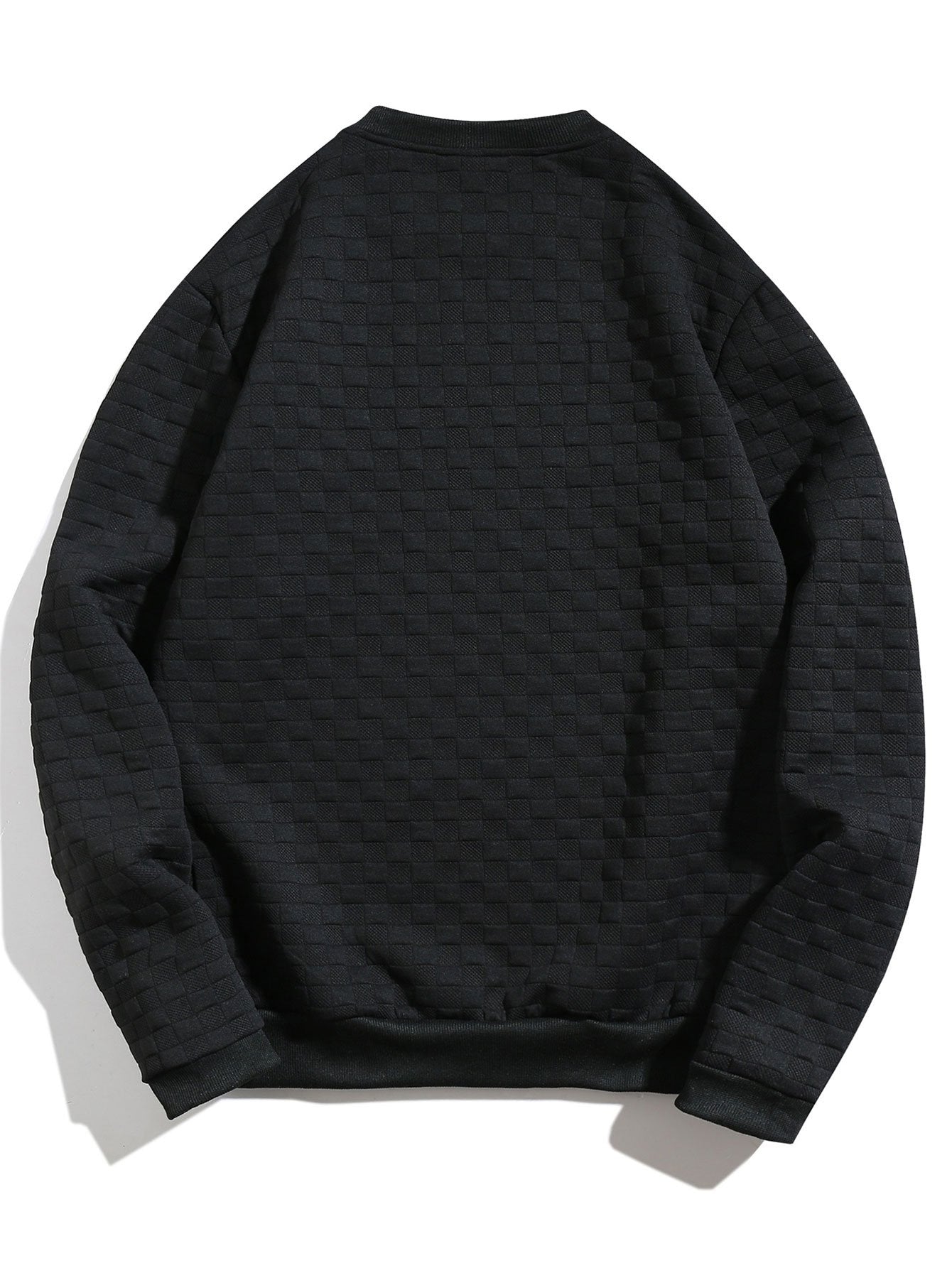 Checkered Jacquard Pullover