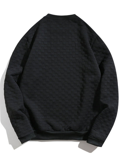 Checkered Jacquard Pullover