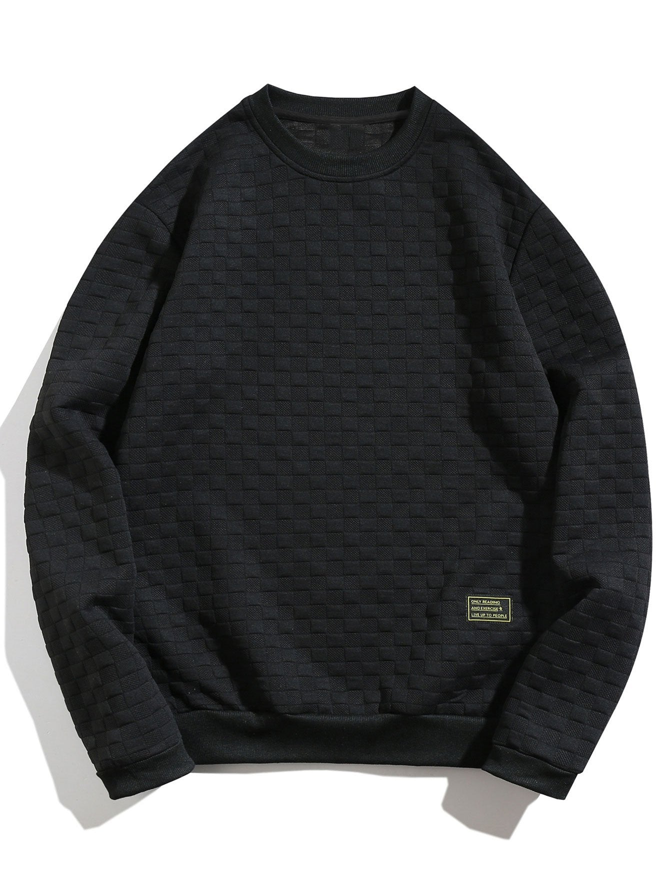 Checkered Jacquard Pullover
