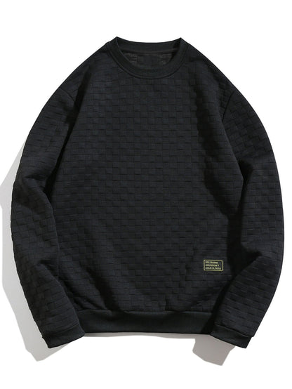 Checkered Jacquard Pullover